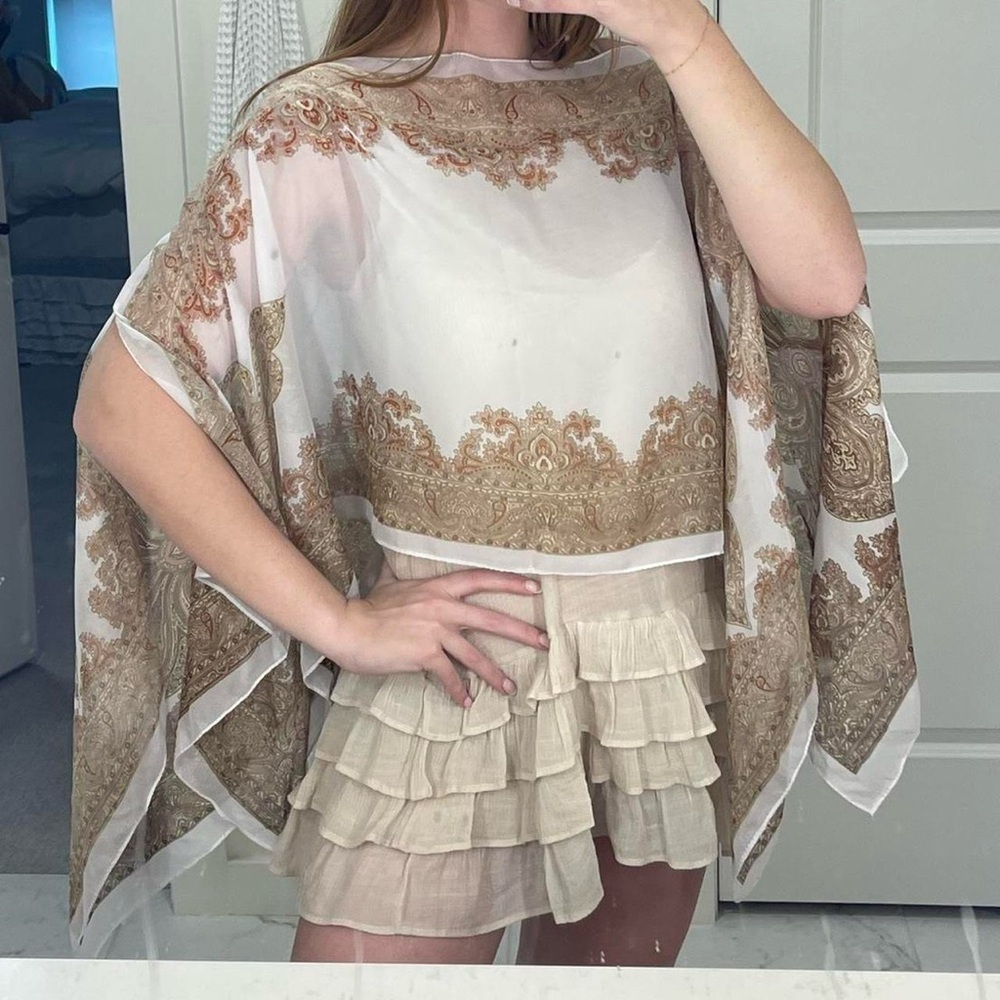 Elegant Sheer Poncho/Wrap
